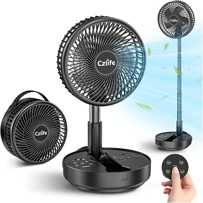 Czlife F9 Portable Fan, 10000mAh Rechargeable Battery Powered by Czlife
