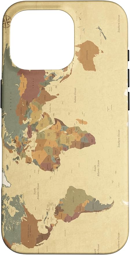 Globe Map Smartphone Cell Cover Gift World Map Pattern Phone Case by Unknown