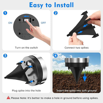 Solar Ground Lights Outdoor, 12 Pack Solar Lights Outdoor Waterproof, Mini Flat - Image 4