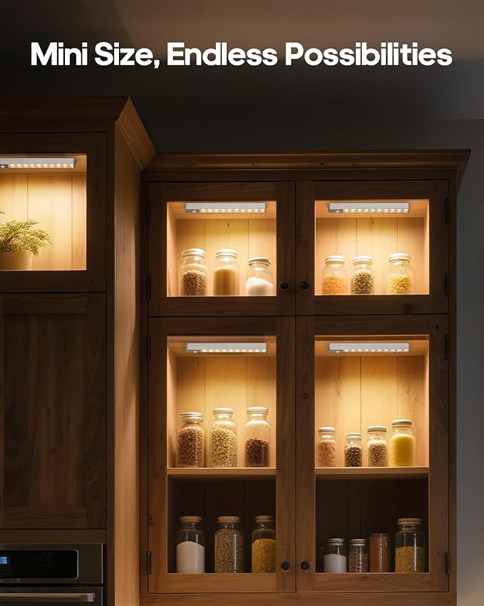 GOODEA 3 Pack Led Under Cabinet Lights Wireless, 7’’ Rechargeable Motion Sensor - Image 3
