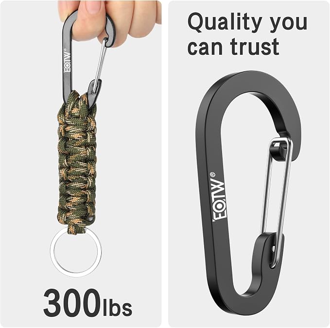 EOTW Paracord Keychain for Men Women Paracord Carabiner Backpack Keychain - Image 5