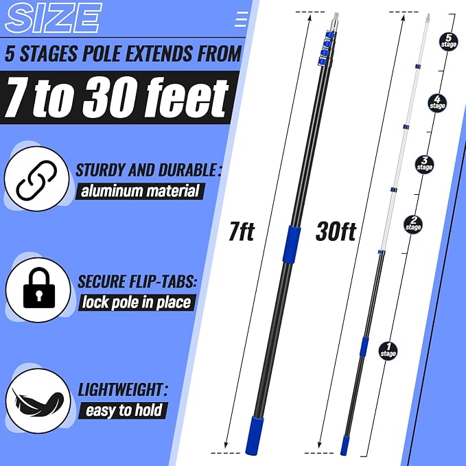 7-30 ft Telescopic Extension Pole - Image 2