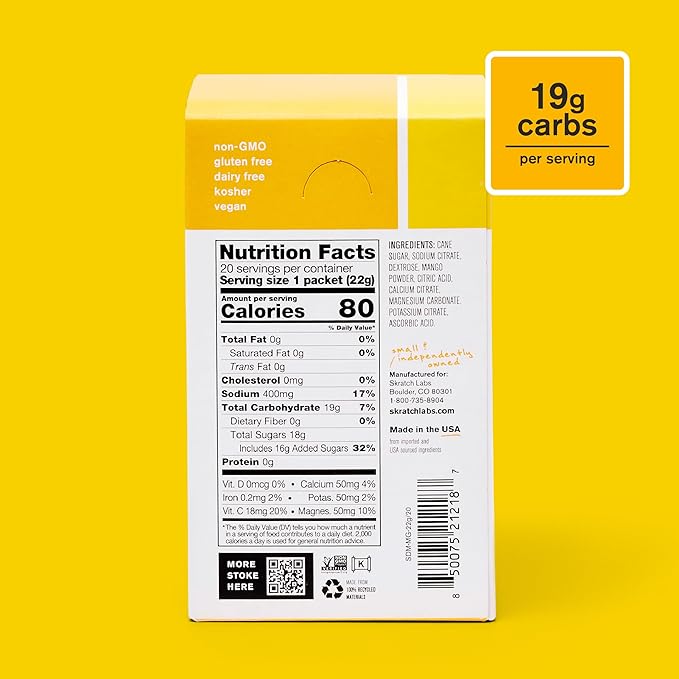 Skratch Labs Hydration Sports Drink Mix Packets – Real‑Fruit Electrolyte Powder - Image 3