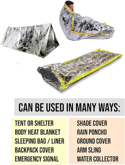 ASA TECHMED Emergency Mylar Thermal Blankets Bulk, Space Blanket Survival kit - Image 5