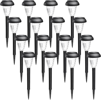 GIGALUMI 16 Pack Solar Lights Outdoor Waterproof, Warm White Pathway Light - Image 8