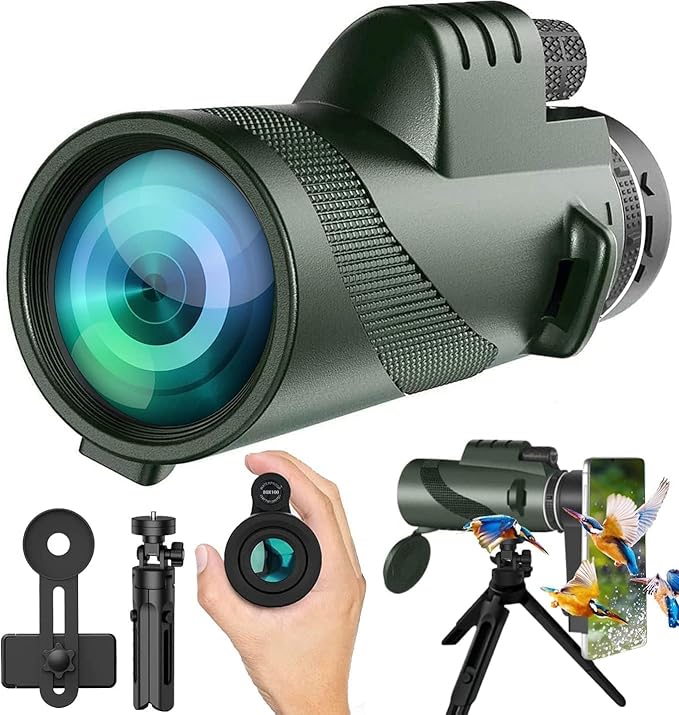 Monocular-Telescope 80x100 High Powered Monoculars High Definition by PhysioPhyx