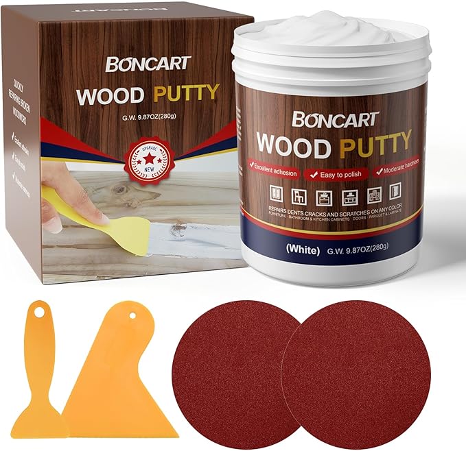BONCART Wood Filler, Wood Putty, Wood Filler Paintable, Wood Repair Putty by BONCART