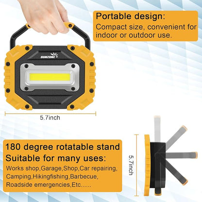 Sunzone LED Work Light, Rechargeable Magnetic Flood Lights - Image 3