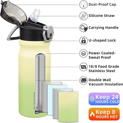 BJPKPK Insulated Water Bottle 18oz Stainless Steel Water Bottles - Image 2
