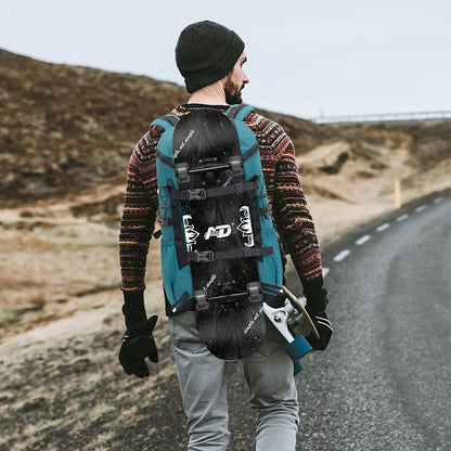 30L Skateboard Backpack for Men Women, Waterproof Hiking Backpack - Image 6