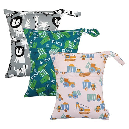 ALVABABY 3pcs Cloth Diaper Wet Dry Bags Waterproof Reusable by ALVABABY