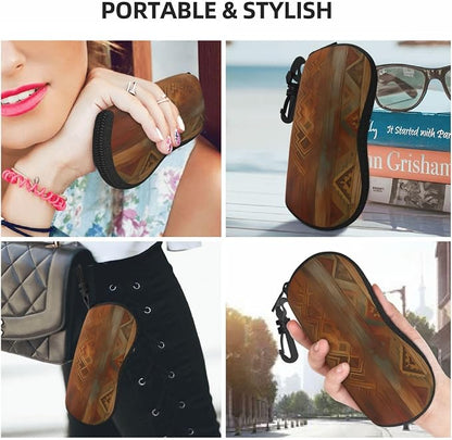 Watercolor Orca Whale Glasses Case Neoprene Portable Zipper Eyeglass Bag - Image 8
