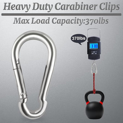 Locking Carabiner Clips, Stainless Steel Spring Snap Hook Locking Carabiner - Image 6