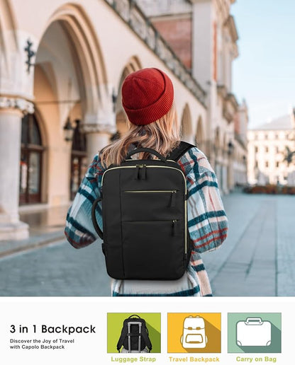 Capolo Travel Backpack for Women Men Waterproof Laptop Backpack Airlines - Image 2