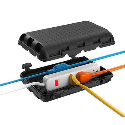 Outdoor Electrical Box, IP54 Waterproof Extension Cord Cover 9 Cable Entry by logo