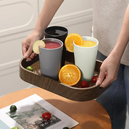 24 Pcs Unbreakable Plastic Cups Set, 20 oz Reusable Plastic Cups, Stackable - Image 7