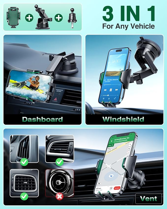 VANMASS Car Phone Holder Cell Phone Mount - Image 3