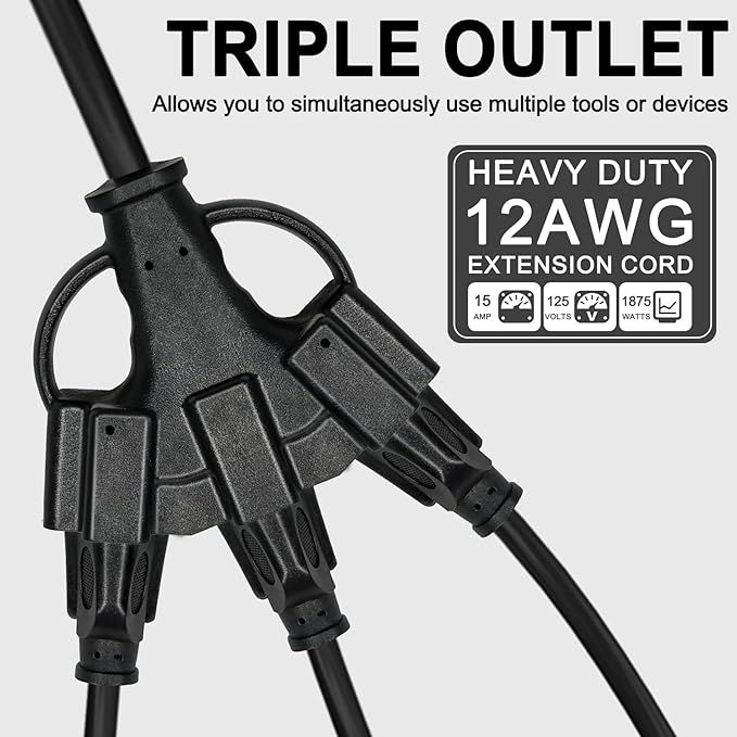 25FT 12/3 Outdoor Extension Cord - Image 3