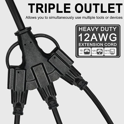 25FT 12/3 Outdoor Extension Cord - Image 3