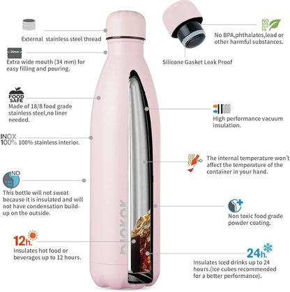 BJPKPK Stainless Steel Insulated Water Bottle 25oz Metal Water Bottles - Image 3