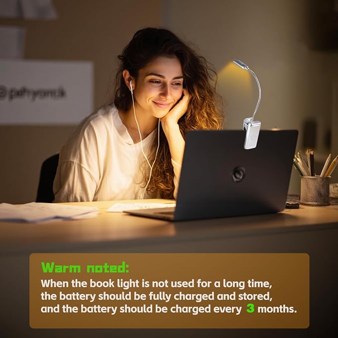 VAVOFO Rechargeable Book Light for Reading in Bed Kids, 7 LED Reading Light - Image 7