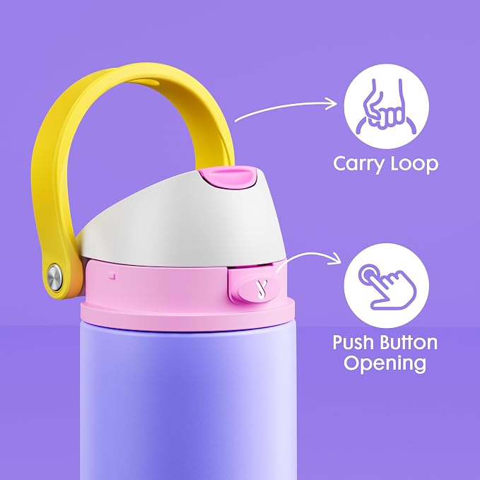 18 oz Insulated Water Bottle for Travel: Meoky Stainless Steel Kids Water Bottle - Image 6