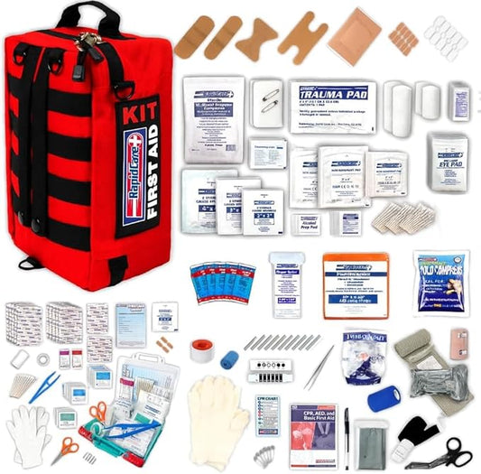 Rapid Care First Aid Kit – 300+ Piece Emergency Medical Kit by Rapid+Care