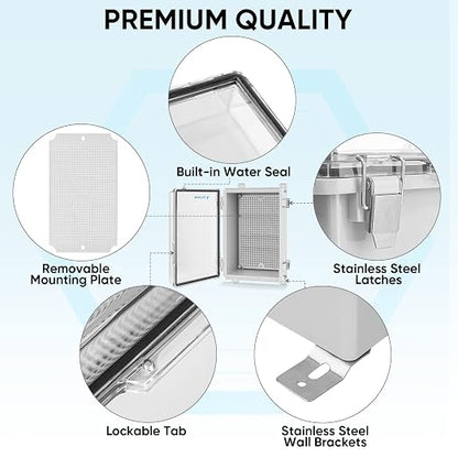 TICONN Outdoor Electrical Box Waterproof, Junction Box IP67 ABS Plastic - Image 4