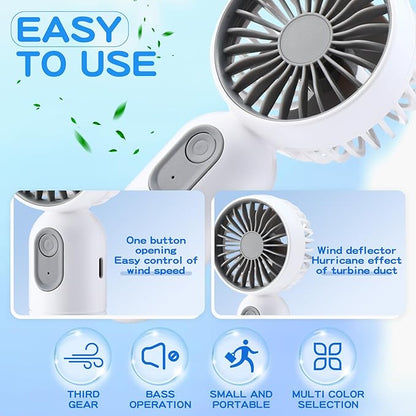 Rossesay 6 Pcs Mini Portable Fan Bulk Cute Handheld Lightweight Small Little - Image 4