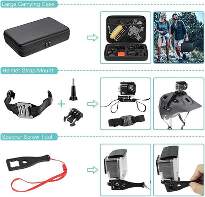 SmilePowo 51-in-1 Action Camera Accessories Kit - Image 6