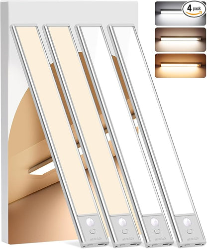 Under Cabinet Lighting Wireless, Dimmable Closet Lights Battery Operated by LNRYY