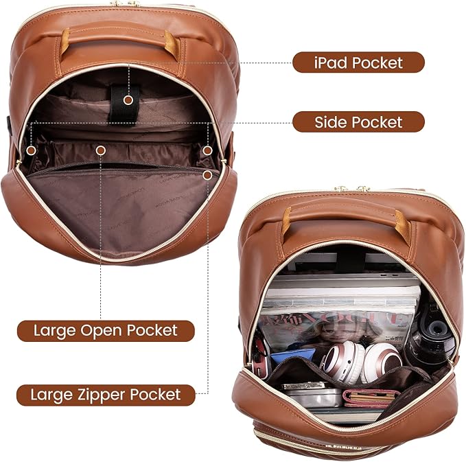 LOVEVOOK Laptop Backpack Purse for Women, Large Capacity Travel Computer Work - Image 3