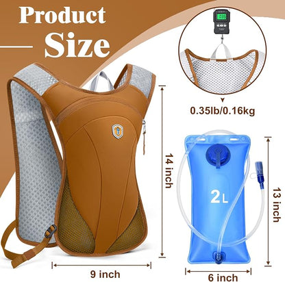 Hydration Backpack with 2L Water Bladder Bag, Lightweight and Breathable - Image 2