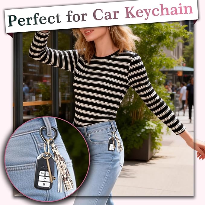 4pcs Heart Carabiner Keychain Clip, Metal Spring Heart Rings Hook Key Ring - Image 4