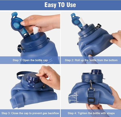 Collapsible Water Bottles, 2L/64OZ travel water bottle Bottle - Image 7
