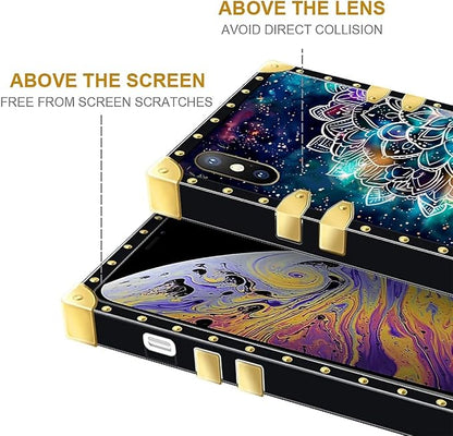 Compatible with iPhone Xs Max Case, Starry Sky Colourful Mandala Luxury Golden - Image 7