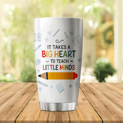 CUBICER Colorful Crayon Teacher Quote Design 20 Oz Tumbler - Image 3