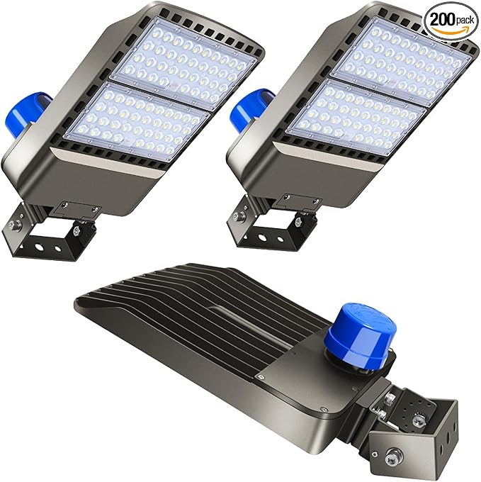 200W LED Parking Lot Light Outdoor, 28000LM Bright Dusk to Dawn Floodlights by BIRITALO