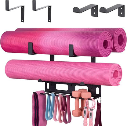 Novabright Gym Storage Rack Resistance Band Rack Multi Purpose Wall Mount by Unknown