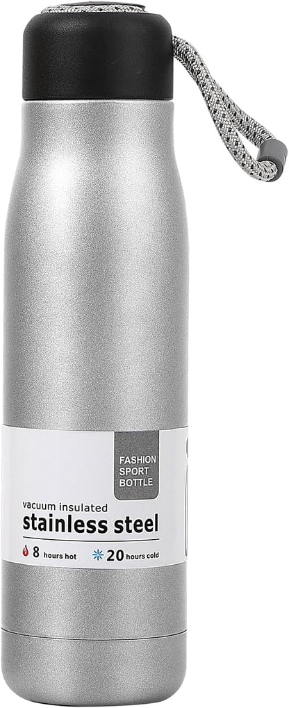 17 oz Stainless Steel Water Bottle Double Wall Vacuum Insulated Kids Wide Mouth by Dusgut