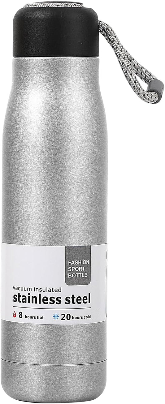17 oz Stainless Steel Water Bottle Double Wall Vacuum Insulated Kids Wide Mouth by Dusgut