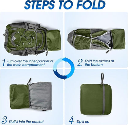 IGOLUMON Hiking Backpack 40L Packable Lightweight Camping Backpack Men Women - Image 6