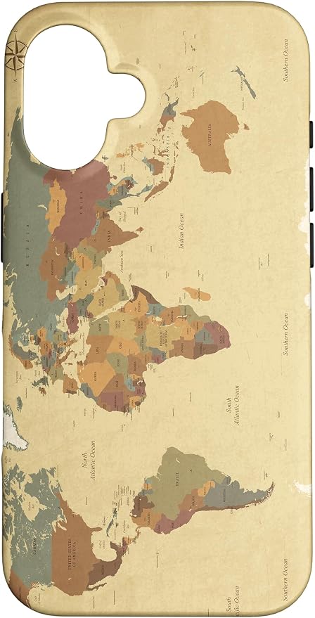 Globe Map Smartphone Cell Cover Gift World Map Pattern Phone Case by Unknown