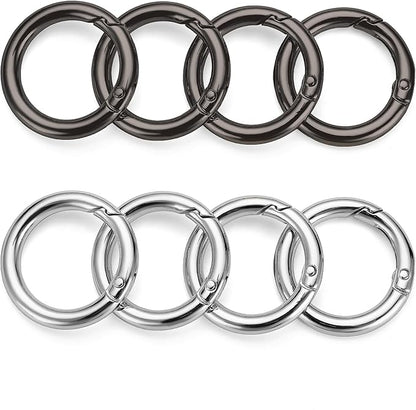 Gkeygo Key Ring Clip, 1 Inch Keychain Rings, 8 Pack Round Carabiner Clip - Image 7