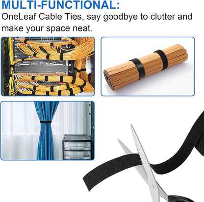 OneLeaf Fastening Cable Management Roll, 20ft x 3/4inch Cut to Length Straps - Image 5