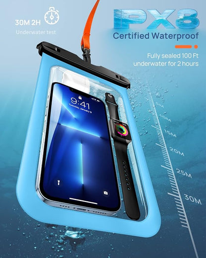 Lanhiem Large Waterproof Phone Pouch Universal IPX8 Waterproof Dry Bag - Image 3