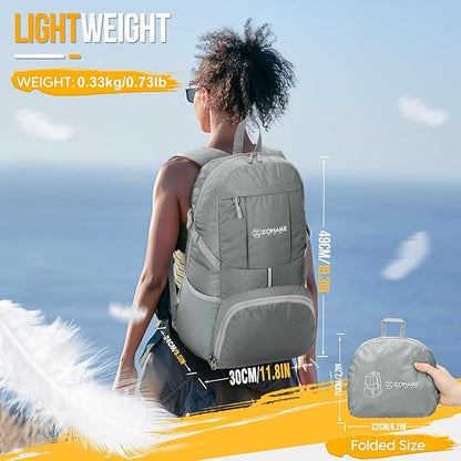 ZOMAKE Lightweight Packable Backpack 35L, Light Foldable Backpacks Water - Image 2