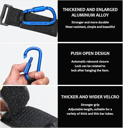 KVAEY 2 Pack Multipurpose Hook for Hanging Helmet, Durable Carabiners, Roll Bar - Image 3