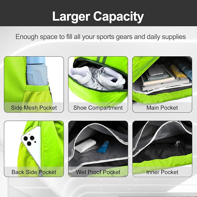 Hoedia Sports Drawstring Backpack - Image 4