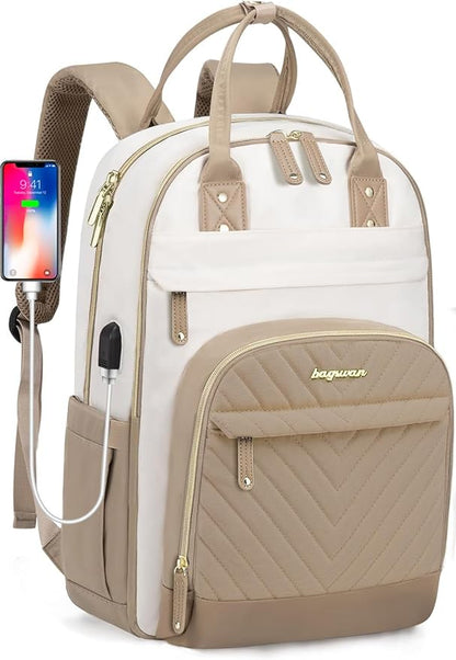 Backpack for Women Laptop Bag: Work Travel Backpacks Fits 17 inch Computer by BAGSWAN
